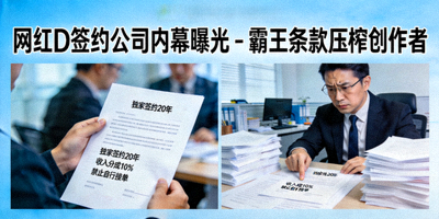 网红D签约公司内幕曝光 - 霸王条款压榨创作者