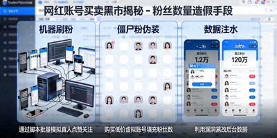 网红账号买卖黑市揭秘 - 粉丝数量造假手段